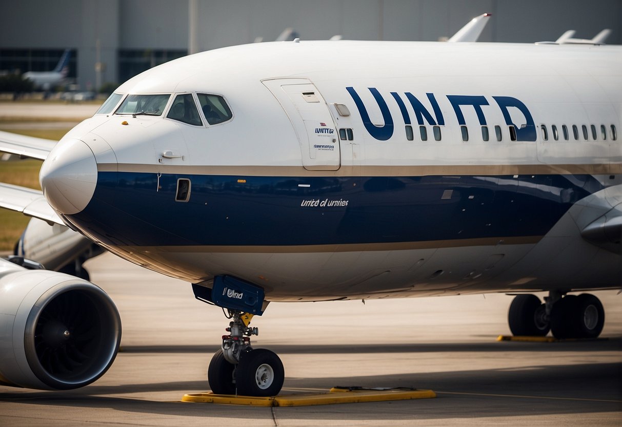 United Airlines fleet lines up for international flights