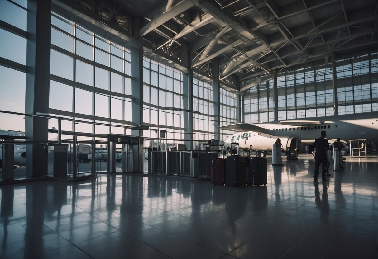 Airlines' operational processes: planes boarding, fueling, maintenance, and baggage handling at the airport